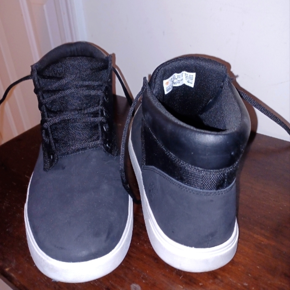 TIMBERLAND Black Leather / Fabric Chukka Boots, 13 - Picture 3 of 5
